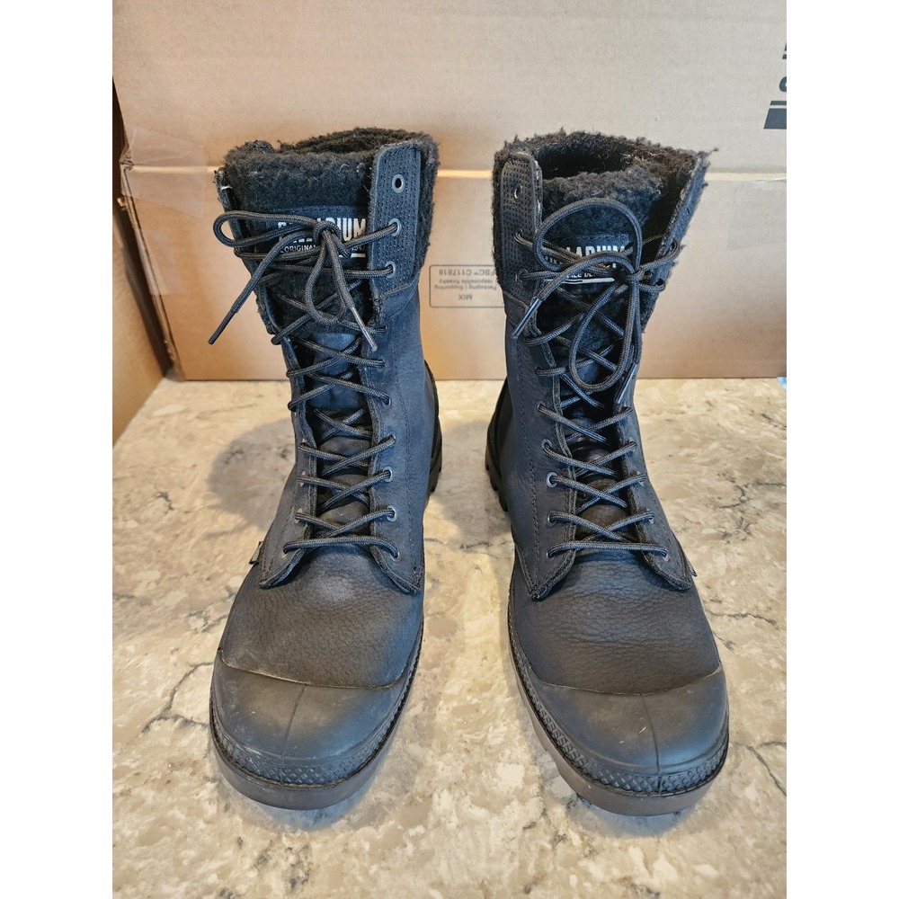 PALLADIUM  BAGGY PILOT LACE UP BOOTS  BLACK 96432-001- Women SIZE 8